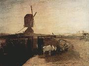 William Turner, Grand Junction Canal at Southall Mill Windmill and Lock (mk31)